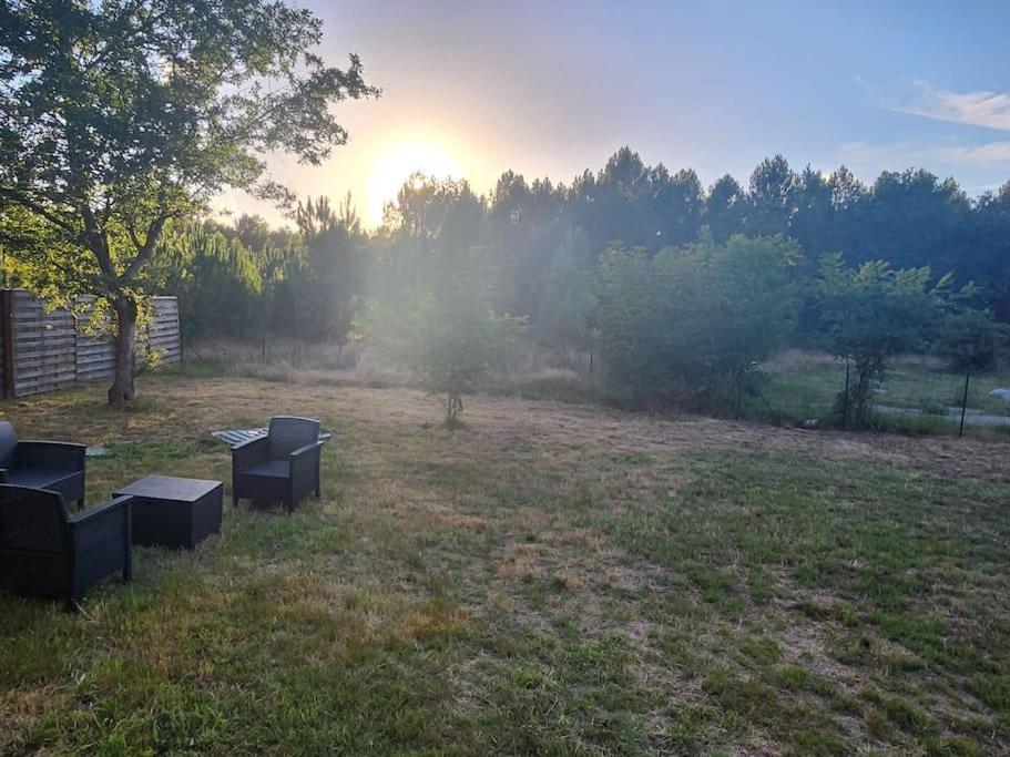 Chalet Au Coeur Des Landes Ychoux Esterno foto